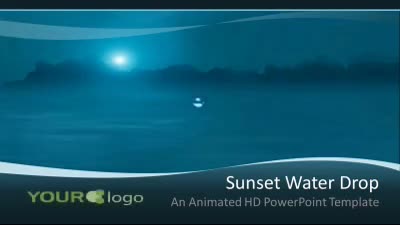 Water Drop PowerPoint Template layout preview.