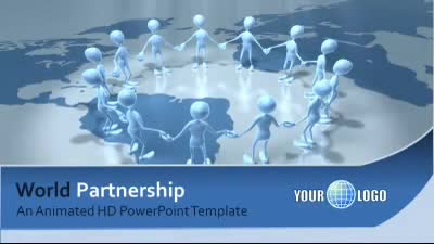 World Partnership PowerPoint Template layout preview.