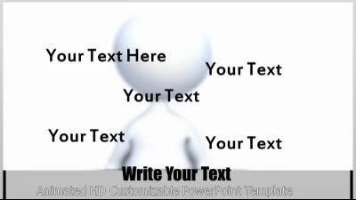 Write Your Text Customizable PowerPoint Template layout preview.