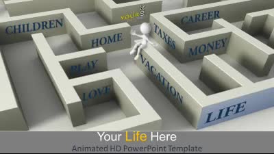 Your Life Here PowerPoint Template layout preview.