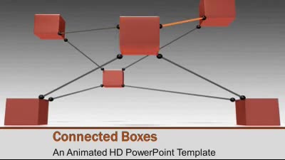 Boxes Connected PowerPoint Template layout preview.
