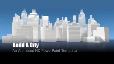Build A City PowerPoint Template layout preview.