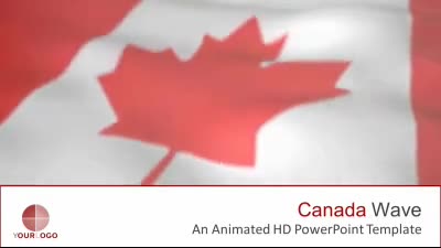 Canada Flag PowerPoint Template layout preview.
