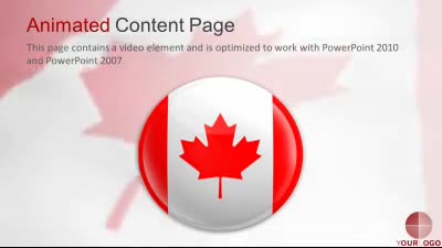 Slide 2 layout from the Canada Flag presentation deck.