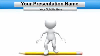 Executive Pencil PowerPoint Template layout preview.