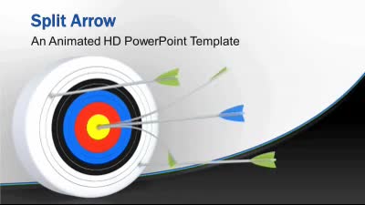 Split Arrow PowerPoint Template layout preview.