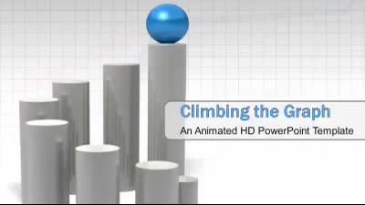Ball Climbing Graph PowerPoint Template layout preview.