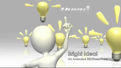 Bright Idea PowerPoint Template layout preview.