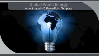 Global World Energy PowerPoint Template layout preview.