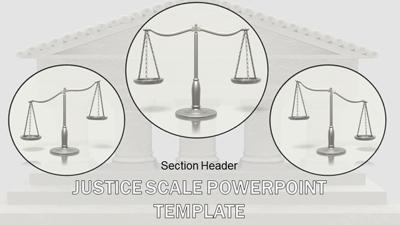 Slide 3 layout from the Justice Scale presentation deck.