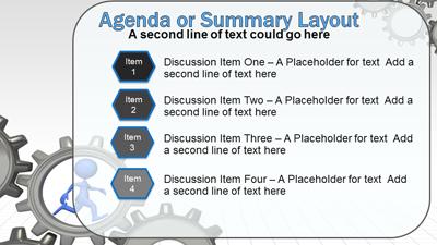 Slide 3 layout from the Running The Gears presentation deck.
