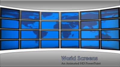 World Screen PowerPoint Template layout preview.