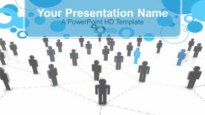 Networking Connection PowerPoint Template layout preview.