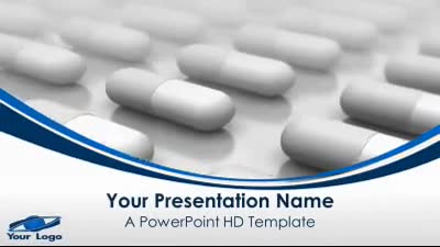 Prescription Line PowerPoint Template layout preview.