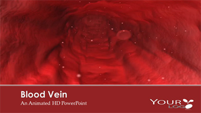 Blood Vein PowerPoint Template layout preview.