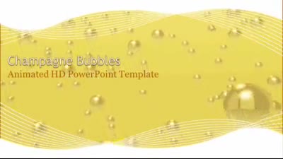 Champagne Bubbles PowerPoint Template layout preview.