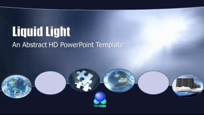 Liquid Light PowerPoint Template layout preview.