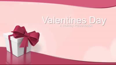 Valentine Hearts PowerPoint Template layout preview.