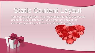 Slide 3 layout from the Valentine Hearts presentation deck.