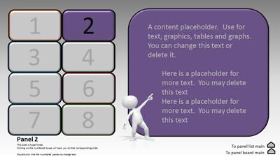 Slide 3 layout from the Eight Interactive Panels Tool Kit presentation deck.