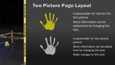 Slide 2 layout from the Crime Scene Investigation presentation deck.