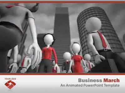 Slide 1 layout preview from the Business March deck, optimized for corporate social responsibility initiatives.