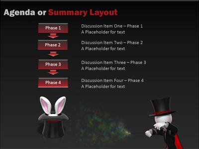 Slide 4 layout from the Magicians Magic Wand presentation deck.