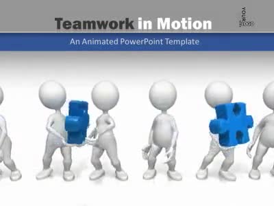 Slide 1 layout preview from the Teamwork In Motion deck, optimized for digital transformation strategies.