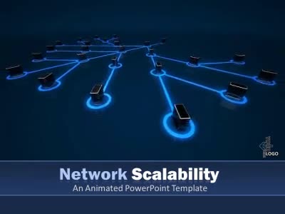 Network Scalability PowerPoint Template layout preview.