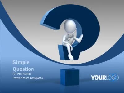 Slide 1 layout preview from the Simple Question deck, optimized for corporate project kickoff meetings.