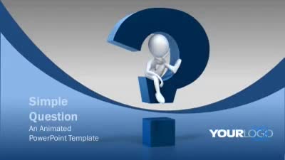 Simple Question PowerPoint Template layout preview.