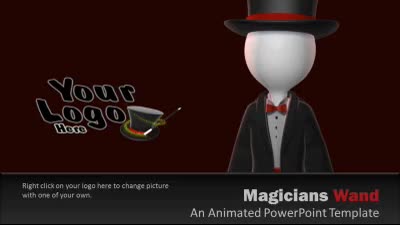 Magicians Wand PowerPoint Template layout preview.