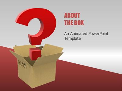 About The Box PowerPoint Template layout preview.