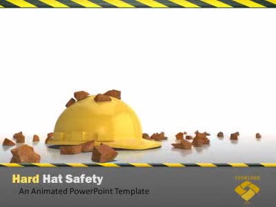 Slide 1 layout preview from the Hard Hat Work Safety deck, optimized for corporate facility safety compliance.