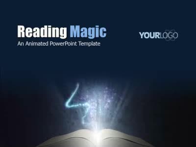 Reading Magic PowerPoint Template layout preview.