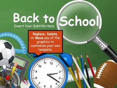 Back To School PowerPoint Template layout preview.