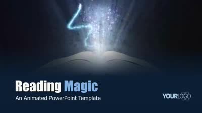Reading Magic PowerPoint Template layout preview.