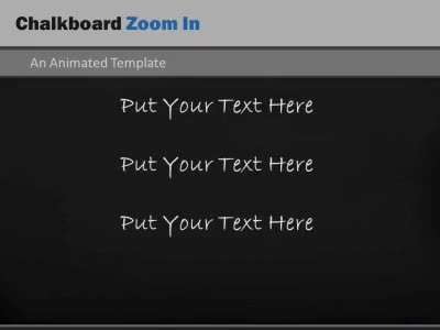 Teachers Desk Chalkboard PowerPoint Template layout preview.