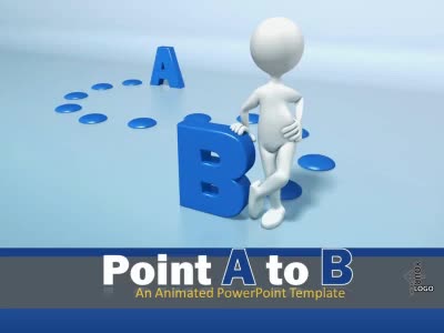 Slide 1 layout preview from the Point A To B deck, optimized for corporate project kickoff meetings.