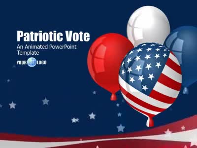 Patriotic Vote PowerPoint Template layout preview.