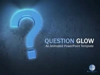 Question Glow PowerPoint Template layout preview.