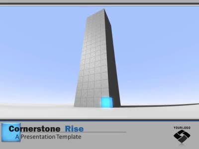 Cornerstone Rise PowerPoint Template layout preview.