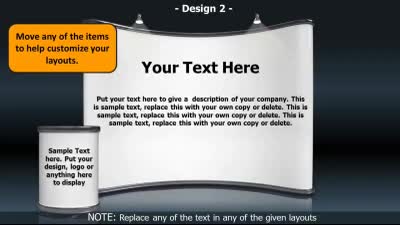 Slide 2 layout from the Advertising Booth Display presentation deck.