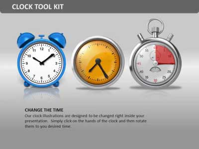 Clock Tool Kit PowerPoint Template layout preview.