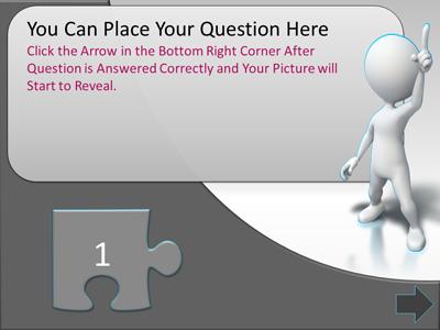 Slide 2 layout from the Puzzle Piece Picture Reveal Game presentation deck.