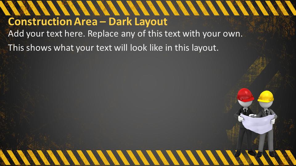Slide 2 layout from the Construction Area Tool Kit presentation deck.