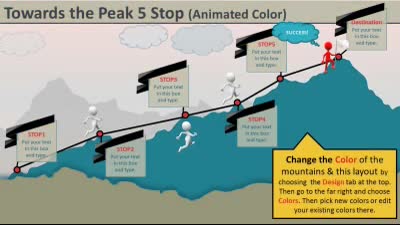 Towards The Peak PowerPoint Template layout preview.
