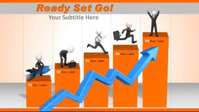 Ready Set Go PowerPoint Template layout preview.