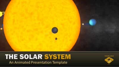 Solar System PowerPoint Template layout preview.