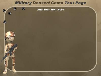 Slide 2 layout from the Military Camo presentation deck.
